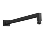 Shower Arm, Remer 348S40US-NO, Square 16 Inch Shower Arm in Matte Black Finish